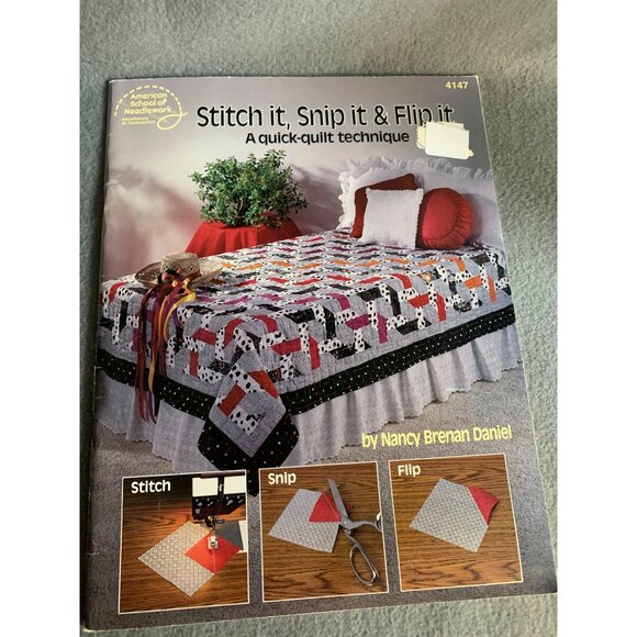 Stitch it Snip it and Flip It Quilting Sewing Pattern Book American School of Ne - Picture 7 of 9
